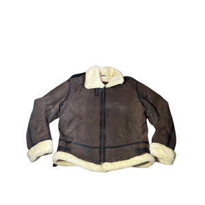 Danier Brown and Cream Bomber Jacket